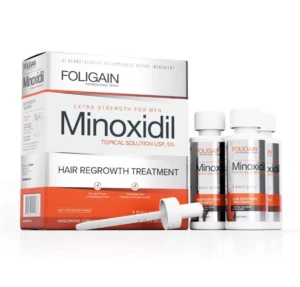 Foligain Apteczny MINOXIDIL 5% / 3x60ml blokada łysienia dla mężczyzn