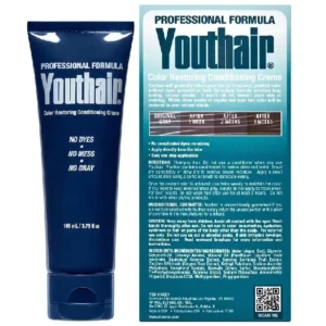Naturalny odsiwiacz Youthair na siwe włosy w kremie.